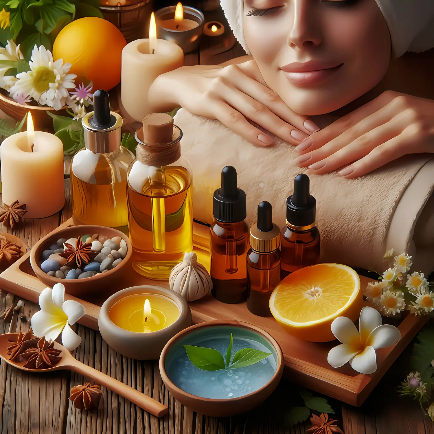 Wellness-Behandlungen mit ätherischen Ölen 