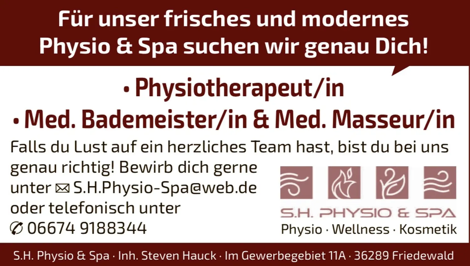 Neuigkeiten von S.H.Physio & Spa